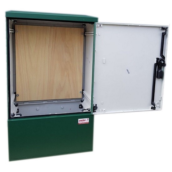 GRP Electric Enclosure Kiosk Cabinet Meter Box Housing Green W530 GRP Electric Enclosure Kiosk Cabinet Meter Box Housing Green W530