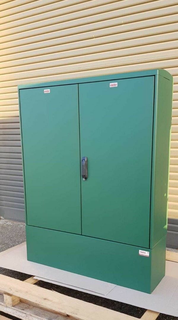 GRP Electric Enclosure, Kiosk, Cabinet, Meter Box, Housing Green 1130x1490x320 mm